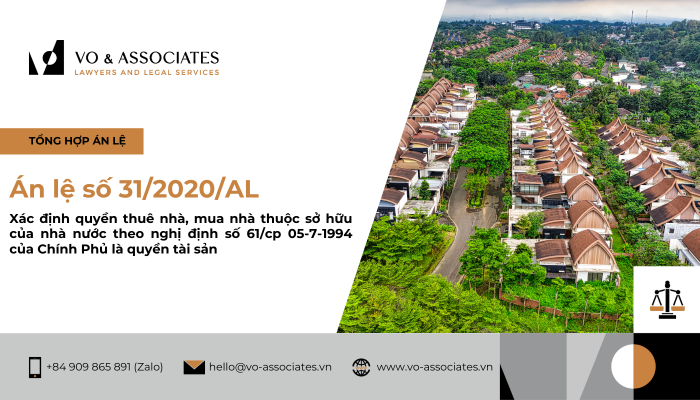An le so 31 2020 AL ve xac dinh quyen thue nha mua nha thuoc so huu cua nha nuoc theo nghi dinh so 61 cp ngay 05 7 1994 cua chinh phu la quyen tai san