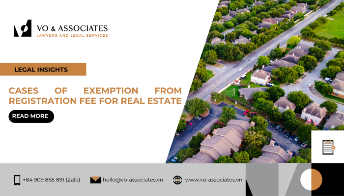 Cases of exemption from registration fee for real estate 1