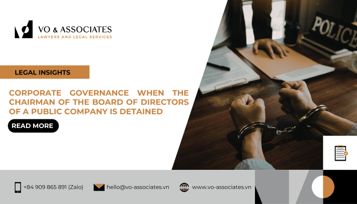 Corporate governance when the chairman of the board of directors of a public company is detained