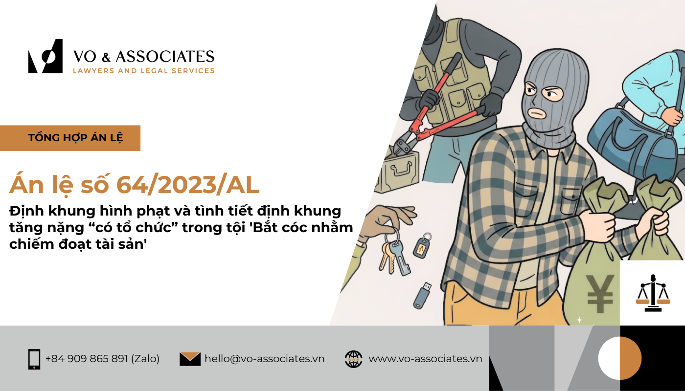Án lệ 64/2023 định khung hình phạt và tình tiết tăng nặng trong tội 'Bắt cóc nhằm chiếm đoạt tài sản' 1 An le so 64 2023 AL