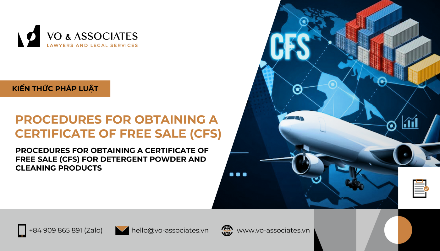PROCEDURES FOR OBTAINING A CERTIFICATE OF FREE SALE (CFS) FOR DETERGENT POWDER AND CLEANING PRODUCTS 1 CFS certificate for cleaning products